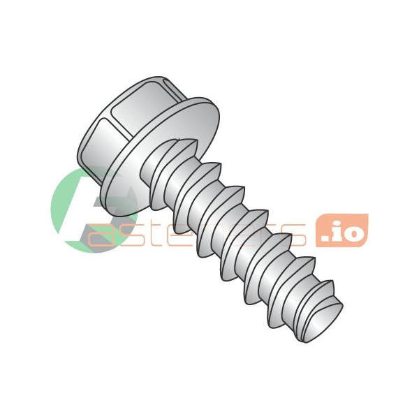 Newport Fasteners Thread Forming Screw, #6 x 3/4 in, 18-8 Stainless Steel Hex Head Hex Drive, 5000 PK 100792 - main
